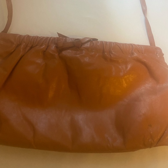 Anne Klein Orange Faux Leather Crossbody Purse - Picture 1 of 11